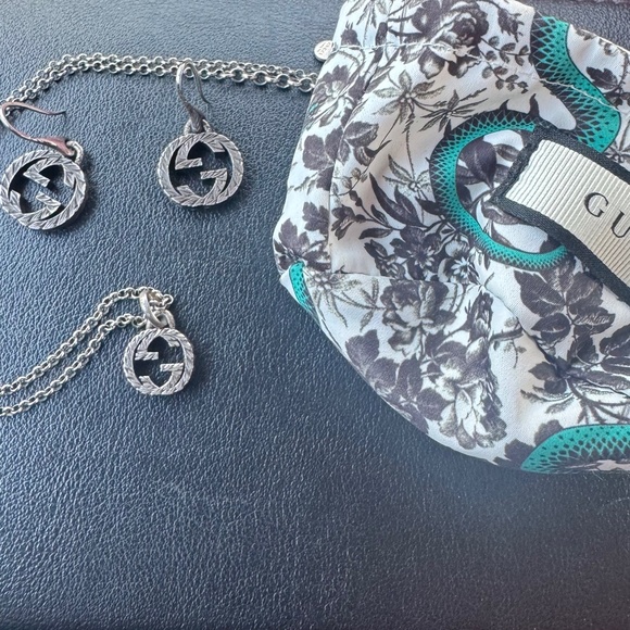Gucci Earrings and Necklace Set